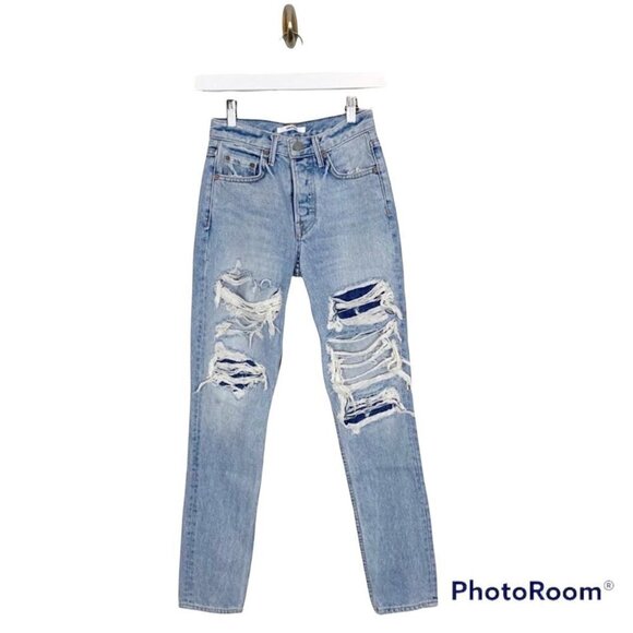 NWT GRLFRND x Revolve Karolina High-Rise E Street Distressed Skinny Jean Size 28 - Picture 2 of 10